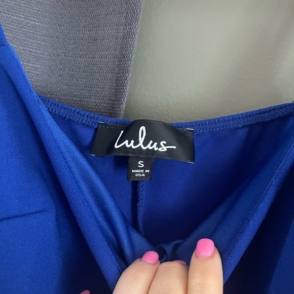 Lulus Cutout On the Town Cobalt Blue Cutout Bodycon Dress size s - Picture 4 of 5